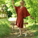 Robe Joanne — Double gaze de coton terre de Sienne - Quintessence