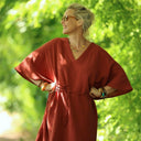 Robe Joanne — Double gaze de coton terre de Sienne - Quintessence