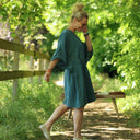 Robe Joanne — Double gaze de coton vert cactus - Quintessence
