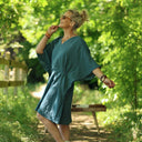 Robe Joanne — Double gaze de coton vert cactus - Quintessence