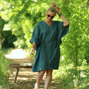 Robe Joanne — Double gaze de coton vert cactus - Quintessence