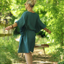 Robe Joanne — Double gaze de coton vert cactus - Quintessence