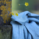 Robe Joanne — Lin bleu chiné pacifique - Quintessence