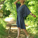 Robe Joanne — Lin bleu jeans - Quintessence