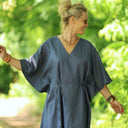 Robe Joanne — Lin bleu jeans - Quintessence
