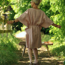 Robe Joanne — Lin chiné rose poudré - Quintessence