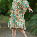 Robe Joanne — Viscose vert lumière - Quintessence
