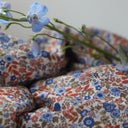 Robe Juliette - Coton herbier bleu - orangé - Quintessence