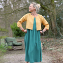 Robe Juliette - double gaze de coton vert printemps - Quintessence