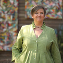 Robe Léontine en lin rouge cerise - Quintessence