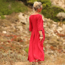 Robe Louisa coton - lin coquelicot - Quintessence