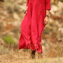 Robe Louisa coton - lin coquelicot - Quintessence