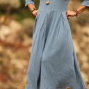 Robe Louisa double gaze de coton bleu navy - Quintessence