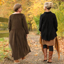 Robe Louisa - double gaze de coton kaki - Quintessence