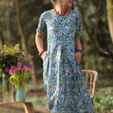 Robe Louisa - Fleurs d'Indigo - Quintessence