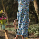 Robe Louisa - Fleurs d'Indigo - Quintessence