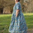 Robe Louisa - Fleurs d'Indigo - Quintessence