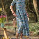 Robe Louisa - Fleurs d'Indigo - Quintessence