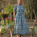 Robe Louisa - Fleurs d'Indigo - Quintessence