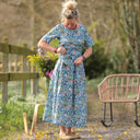 Robe Louisa - Fleurs d'Indigo - Quintessence