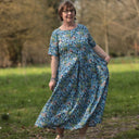 Robe Louisa - Fleurs d'Indigo - Quintessence