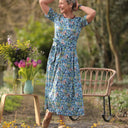 Robe Louisa - Fleurs d'Indigo - Quintessence