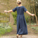 Robe Louisa - Lin indigo - Quintessence