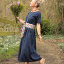 Robe Louisa - Lin indigo - Quintessence