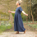 Robe Louisa - Lin indigo - Quintessence