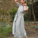 Robe Louisa - Lin vert d'eau - Quintessence