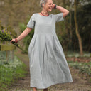 Robe Louisa - Lin vert d'eau - Quintessence