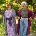 Robe Louisa manches 3/4 Coton floral impressionniste | Quintessence