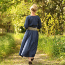 Robe Louisa manches 3/4 Jean de coton bleu | Quintessence