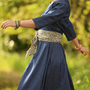 Robe Louisa manches 3/4 Jean de coton bleu | Quintessence