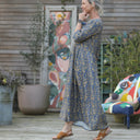 Robe Louisa manches 3/4 viscose Fleurs du Soleil - Quintessence