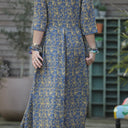 Robe Louisa manches 3/4 viscose Fleurs du Soleil - Quintessence