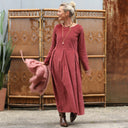 Robe Louisa - velours côtelé terracotta - Quintessence