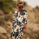 Robe Louisa viscose bouquet nuit - Quintessence