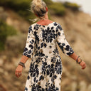 Robe Louisa viscose bouquet nuit - Quintessence