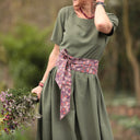 Robe Louisa - Viscose/lin kaki - Quintessence