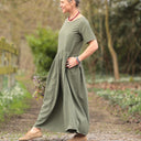Robe Louisa - Viscose/lin kaki - Quintessence