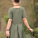 Robe Louisa - Viscose/lin kaki - Quintessence