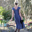 Robe Louison - jean de coton léger bleu brut - Quintessence