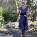 Robe Louison - jean de coton léger bleu brut - Quintessence