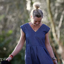 Robe Louison - jean de coton léger bleu brut - Quintessence