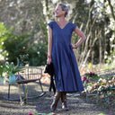 Robe Louison - jean de coton léger bleu brut - Quintessence