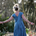 Robe Louison - lin bleu navy - Quintessence