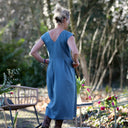 Robe Louison - lin bleu navy - Quintessence