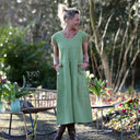 Robe Louison - lin vert pomme - Quintessence