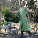 Robe Louison - lin vert pomme - Quintessence